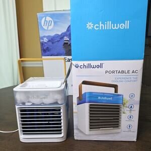 Chillwell AC Cordless USB Rechargeable Portable Air Conditioner W/ 7 Light Color